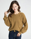 Sheep Wool Crew Neck Thickened Sweater