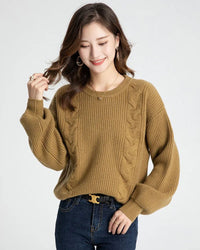 Sheep Wool Crew Neck Thickened Sweater