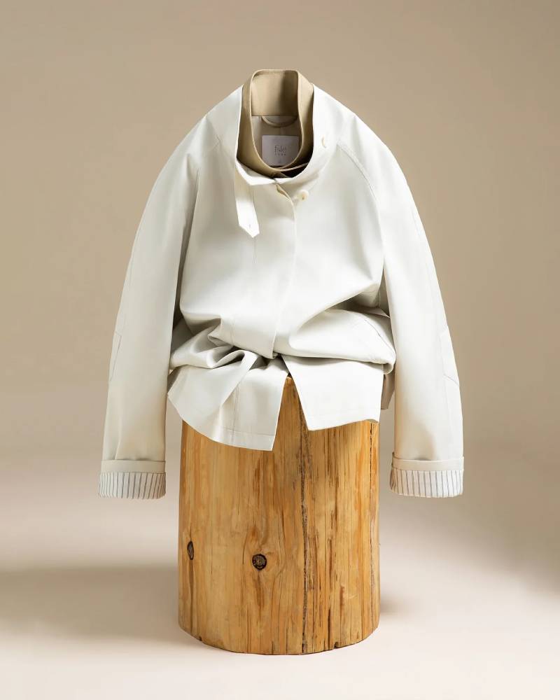 Short Stand Collar Windbreaker Trench Jacket