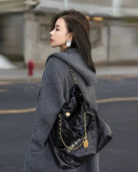 Single Breasted 100% Cashmere Ribbed Cardigan With Hoodie