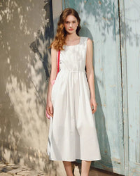  New  solid-color dress – women’s sleeveless long vest dress, elegant and gentle design, casual fit, essential for summer fashionable casual ensembles.