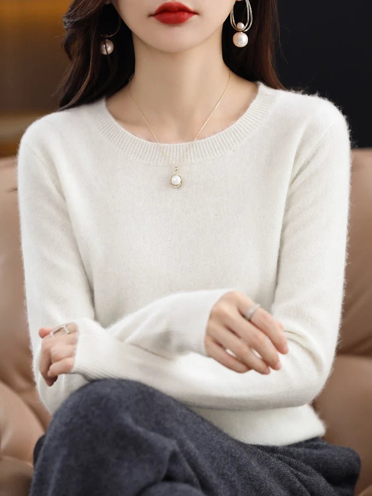 Soft Cashmere Knit Crew Neck Pullover