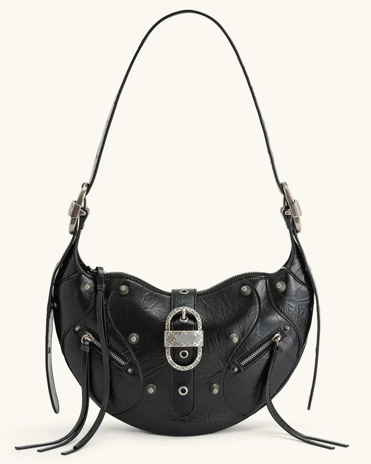 Stylish Leather Horn Crossbody Bag