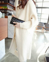 Bat Sleeve Knited Long Cardigan