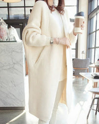 Bat Sleeve Knited Long Cardigan