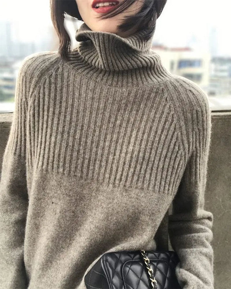 Thick Turtleneck Wool Sweater