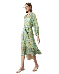 Two-piece Set Lapel 100% Mulberry Silk Dress