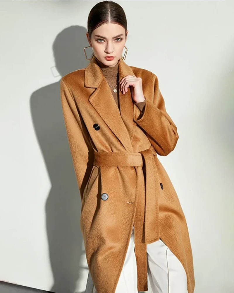 Water Ripple Double-sided Woolen Coat