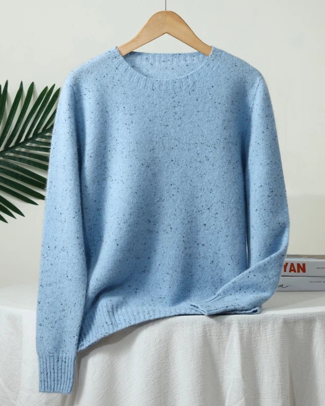 Wool Crew Neck Long-Sleeved Colorful Pullover