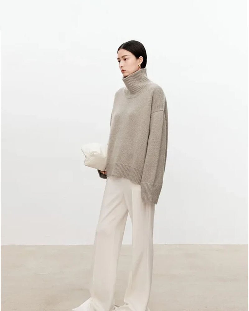 Oversized Cashmere Turtleneck Sweater