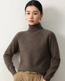Women’s yak-hair pullover with turndown collar and thickened long sleeves—luxury warmth for icy office commutes, weekend cabin escapes or fireside lounging.