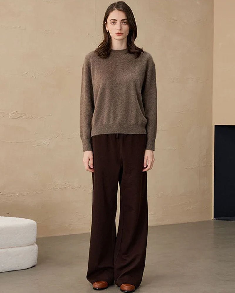 Yak Wool & Cashmere Crew Neck Pullover Sweater