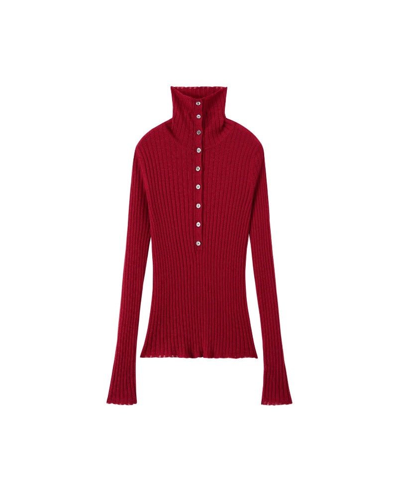 Cashmere & Wool Turtleneck Pullover Sweater