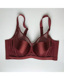 Satin mesh push-up and lifting bra