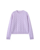 Cashmere Crew Neck Hollow Knitted Sweater