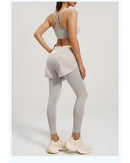 One-piece shockproof gathering sports bra