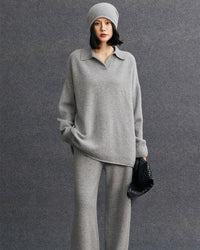 Mid-Length Plus-Size Cashmere Knit Sweater