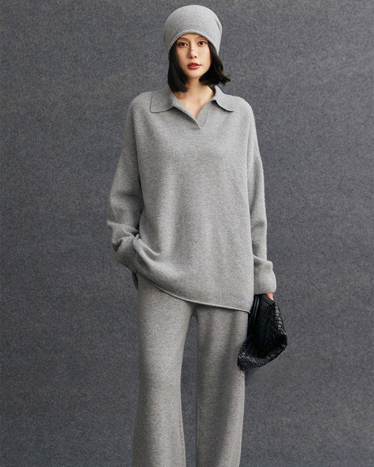 Mid-Length Plus-Size Cashmere Knit Sweater