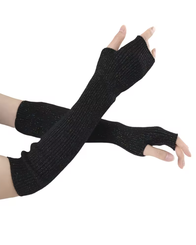 Ribbed Fingerless Arm Warmers