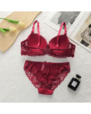 Comfortable Gathering Adjustment Lace Underwear Set