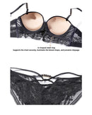 French-style padded push-up bra set