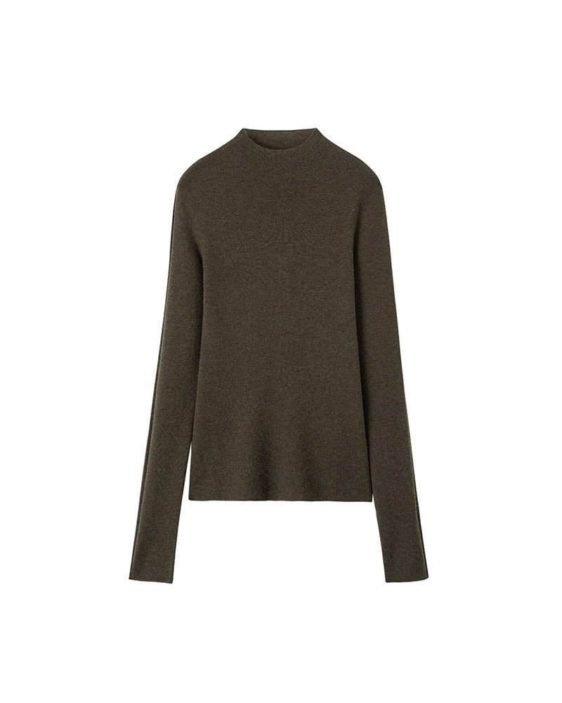 Wool Knitted Turtleneck Pullover Sweater