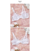 Plus-size lace thin full-cup bra