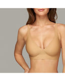 V-neck seamless rimless bra