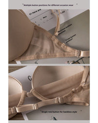 U-shaped mesh neck and back underwear Bra