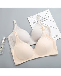 Adjustable cotton-spandex wire-free bra