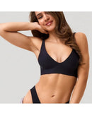 V-neck seamless rimless bra