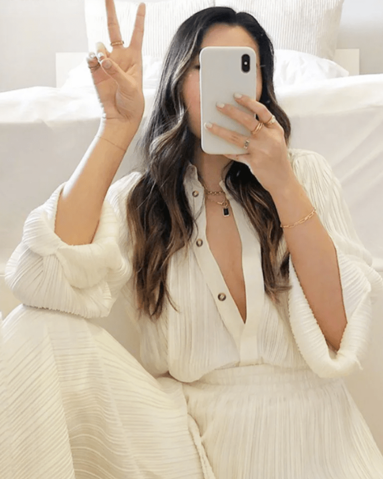Pleated Blouse & Wide Leg Pants Set