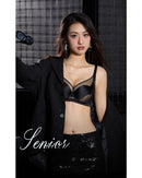 Satin mesh push-up and lifting bra