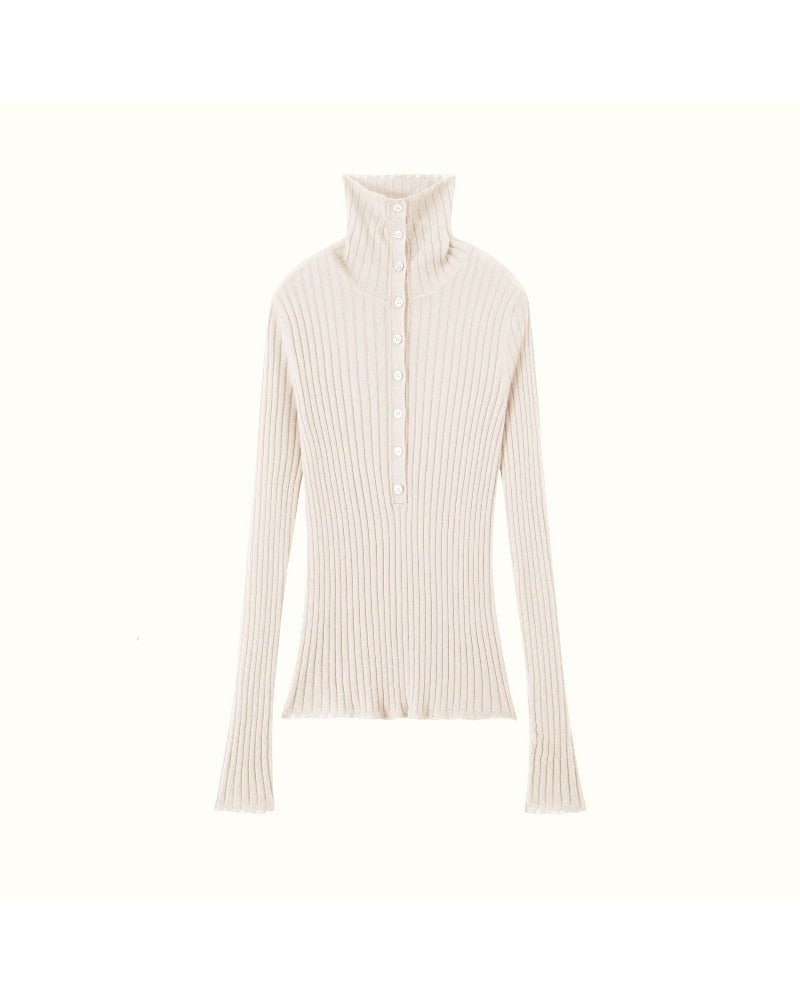 Cashmere & Wool Turtleneck Pullover Sweater