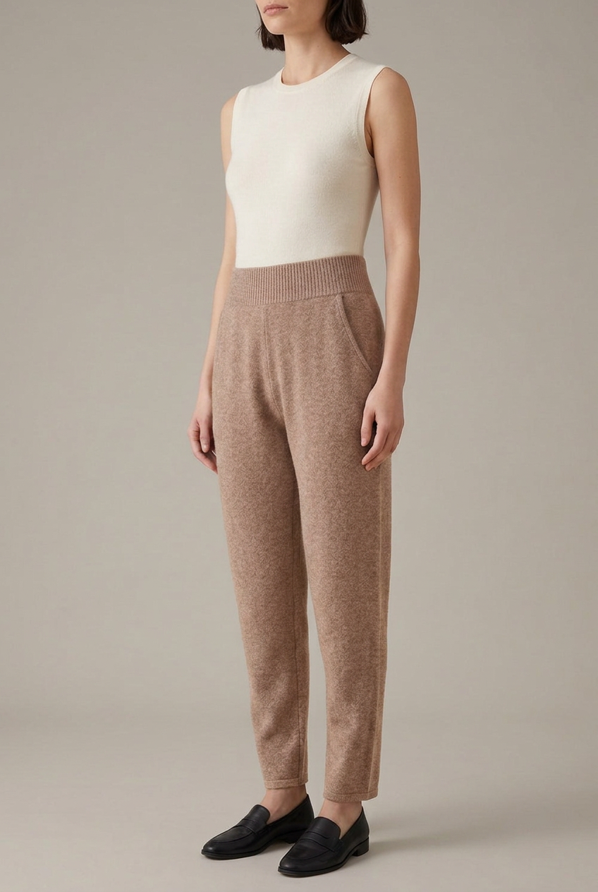 High Rise Cashmere Harlan Pants