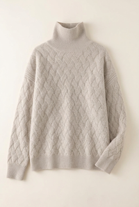 Slouchy Turtleneck Wool Sweater