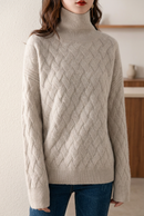 Slouchy Turtleneck Wool Sweater
