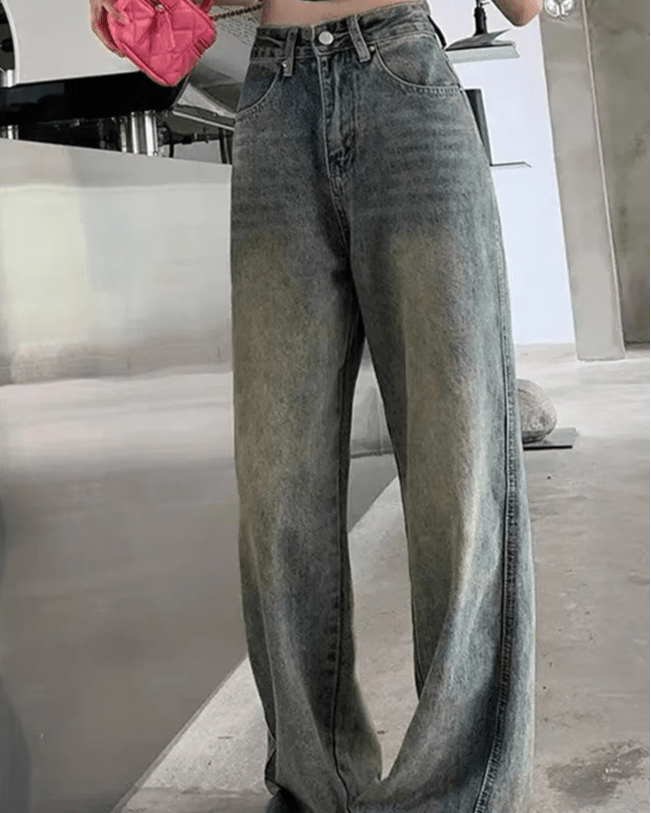 Vintage High Waist Wide-Leg Jeans
