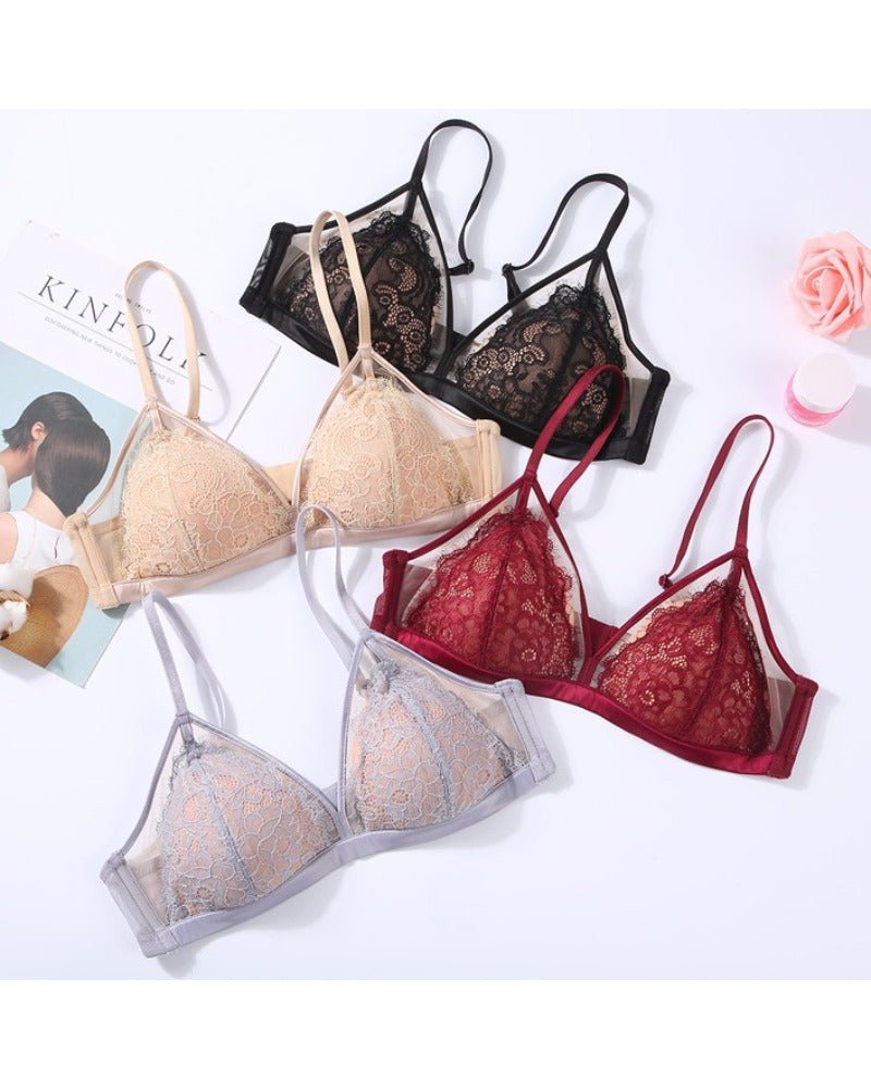 Lace Sexy Pure and Alluring Bra Set