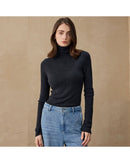 Cashmere & Wool Turtleneck Pullover