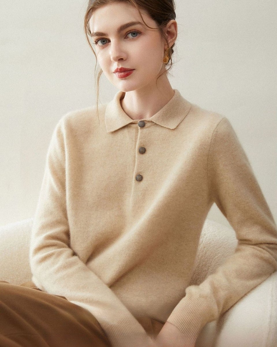 Cashmere Slim-Fit Collared Sweater