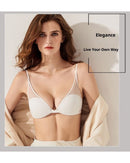 U-shaped mesh neck and back underwear Bra