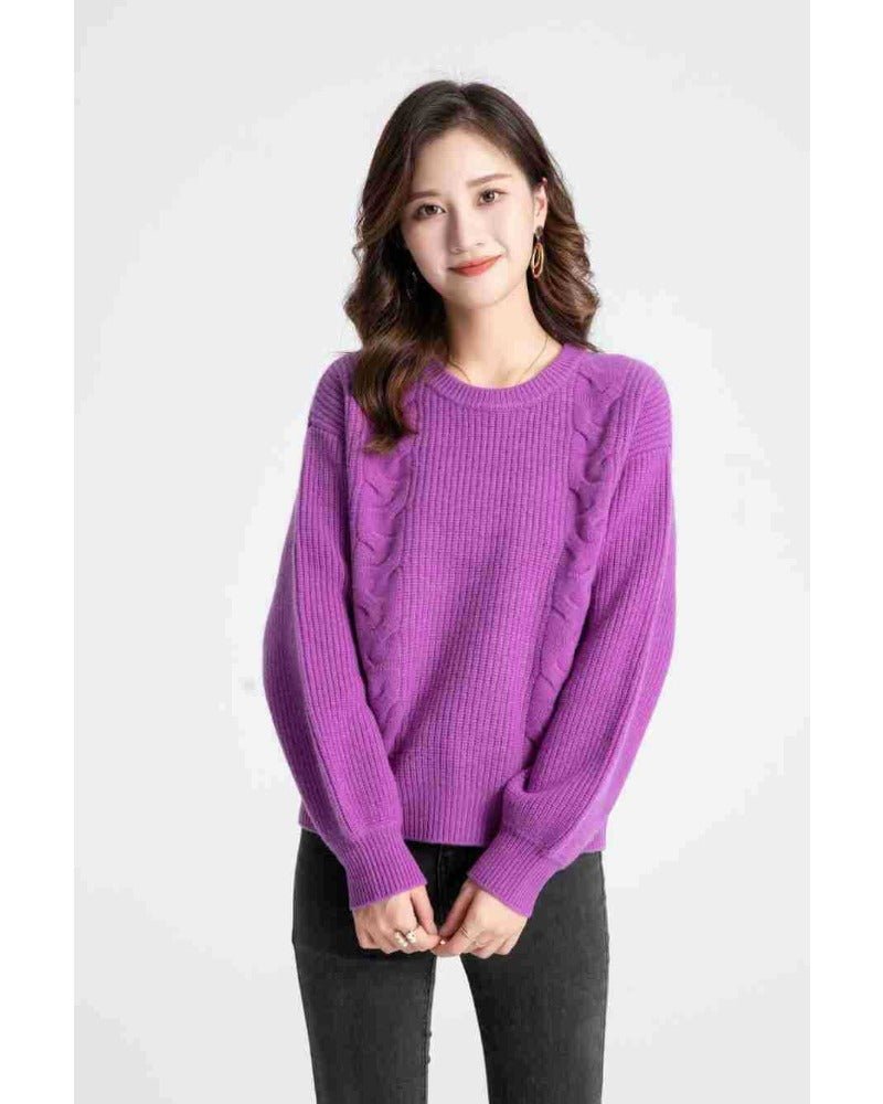 Sheep Wool Crew Neck Thickened Sweater