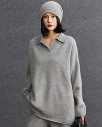 Mid-Length Plus-Size Cashmere Knit Sweater
