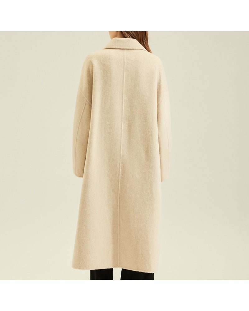 Long Cashmere Double-Faced Wool Coat