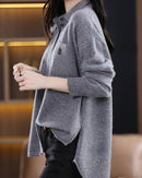 Wool Embroidered Pocket Sweater