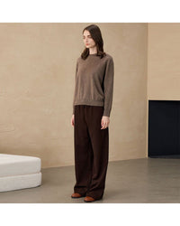 Yak Wool & Cashmere Crew Neck Pullover Sweater