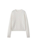 Cashmere Crew Neck Hollow Knitted Sweater