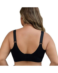 Plus-size wire-free semi-fixed push-up bra