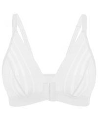 Plus-Size Front-Closure Mesh Bra